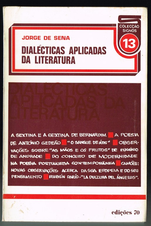 DIALCTICAS APLICADAS DA LITERATURA